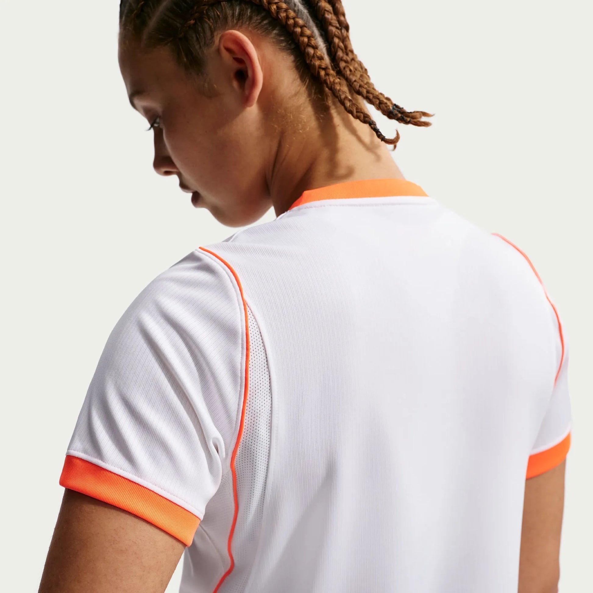 2026-27 Netherlands Women's Stadium Away Soccer Jersey White/Hyper Crimson/Black - Nike