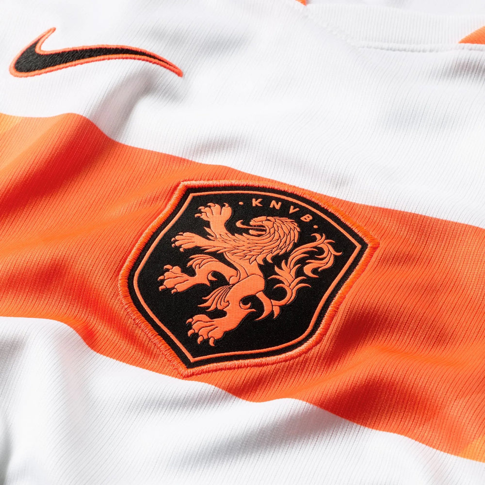 2026-27 Netherlands Youth Stadium Away Soccer Jersey White/Hyper Crimson/Black - Nike