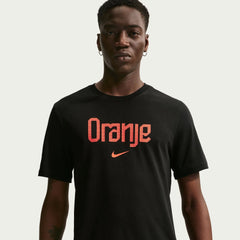 2026-27 Netherlands Men's Wordmark Tee Black - Nike