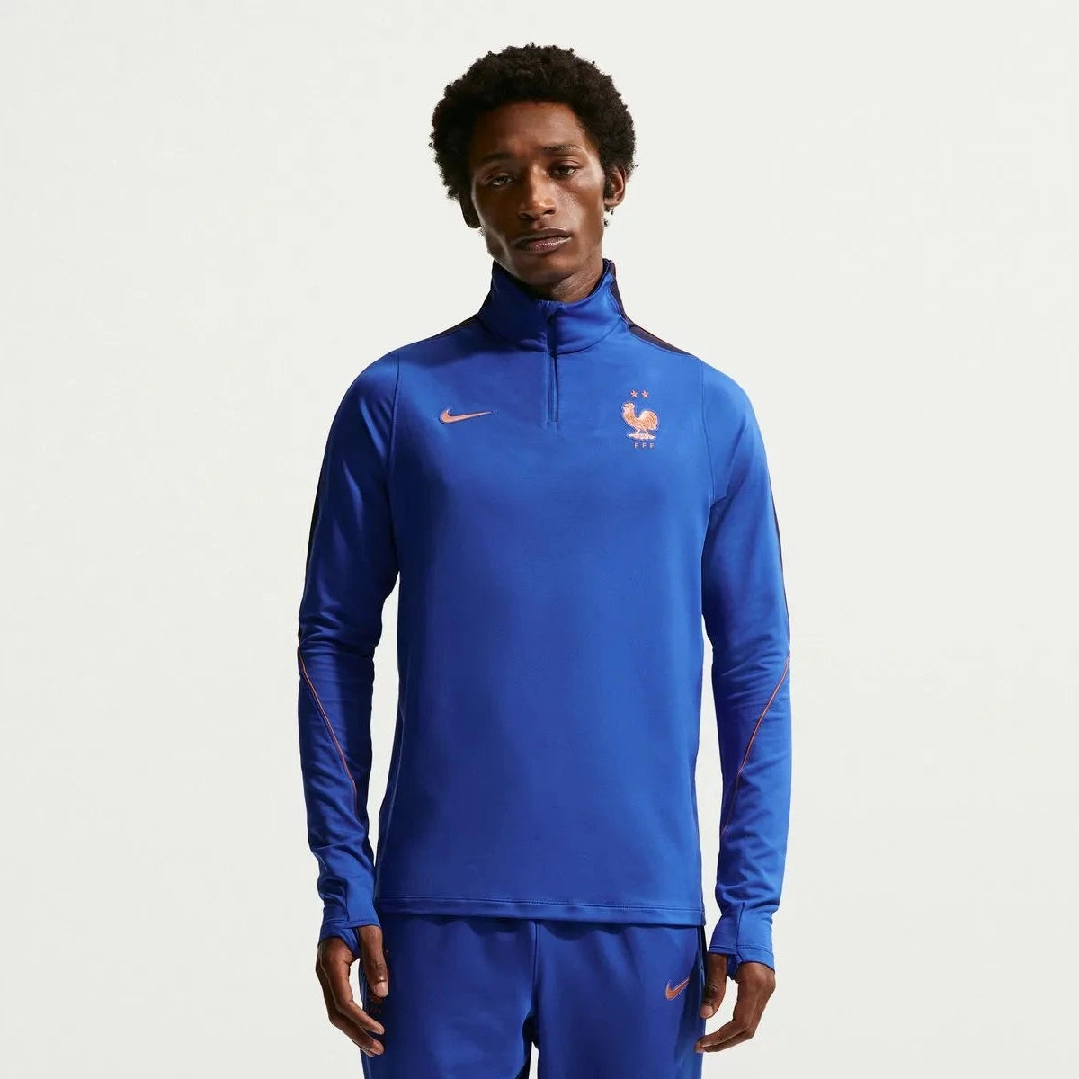 2026-27 France Men's Strike Drill Top Game Royal/Metallic Copper - Nike