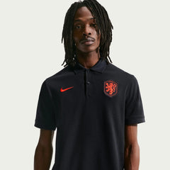 2026-27 Netherlands Men's The Polo 2.0 Black/Hyper Crimson - Nike