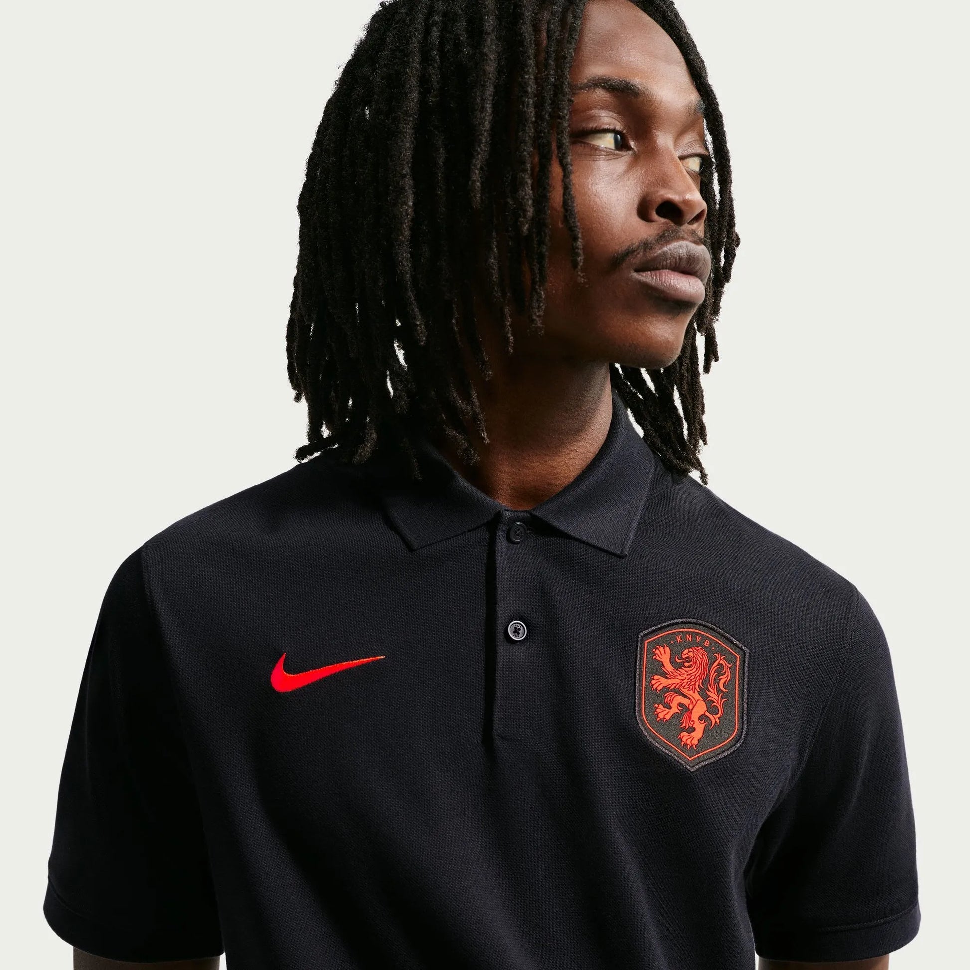 2026-27 Netherlands Men's The Polo 2.0 Black/Hyper Crimson - Nike