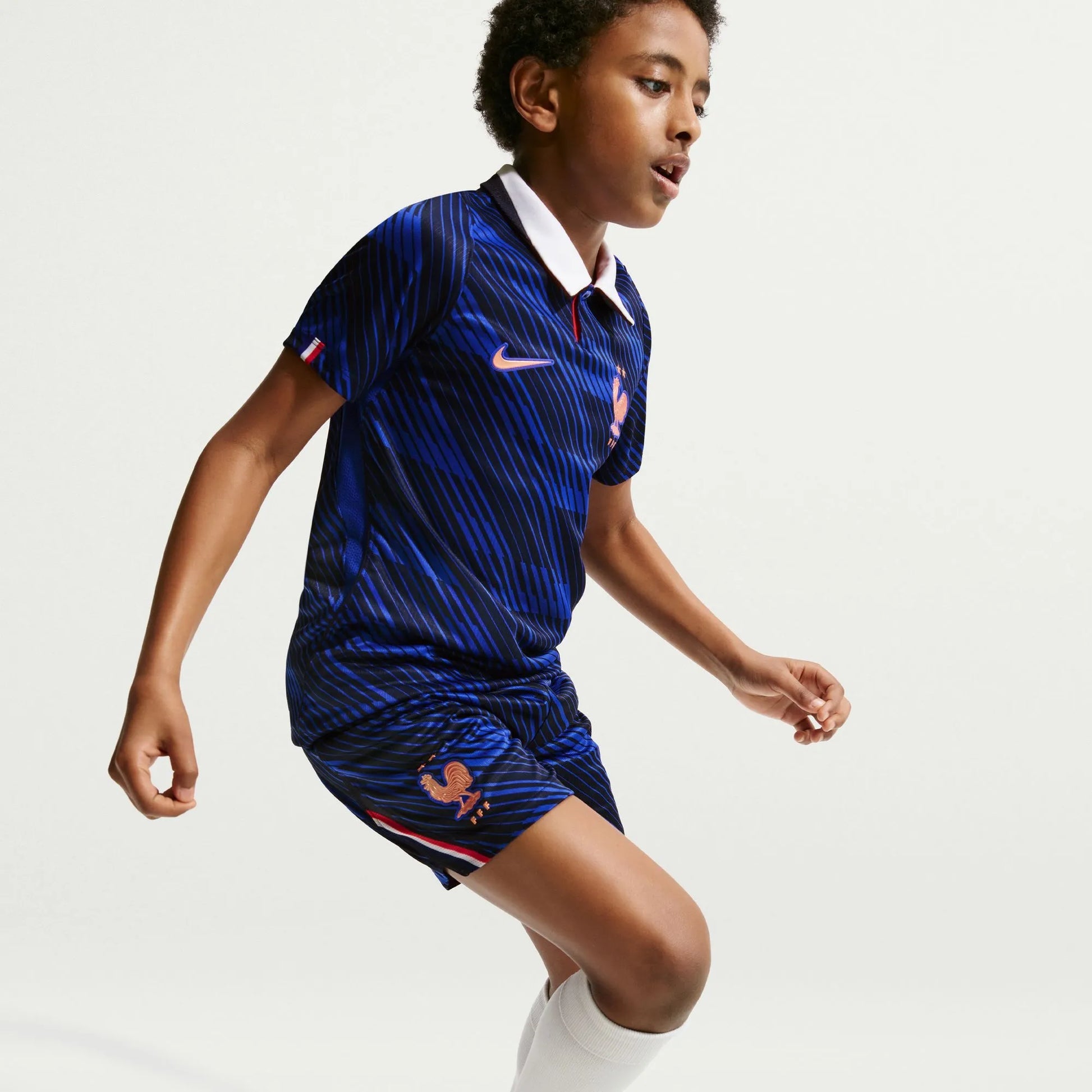 2026-27 France Youth Stadium Home Shorts Game Royal/Metallic Copper - Nike