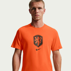2026-27 Netherlands Men's Crest Tee Safety Orange - Nike