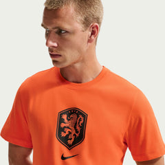 2026-27 Netherlands Men's Crest Tee Safety Orange - Nike