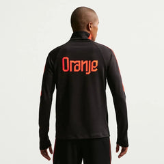 2026-27 Netherlands Men's Strike Drill Top Black/Hyper Crimson/Hyper Crimson - Nike