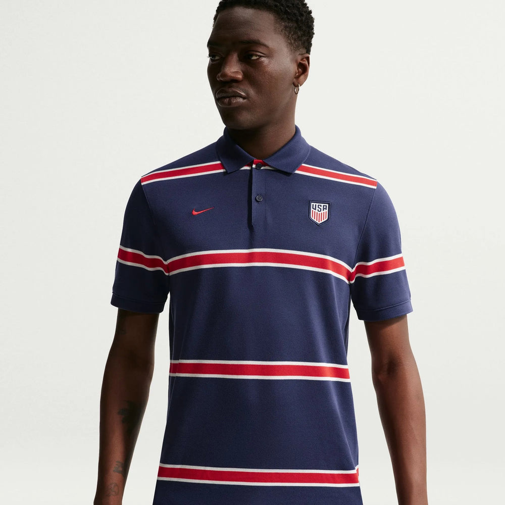 2026-27 USMNT Men's The Polo 2.0 Midnight Navy/Sail/University Red - Nike