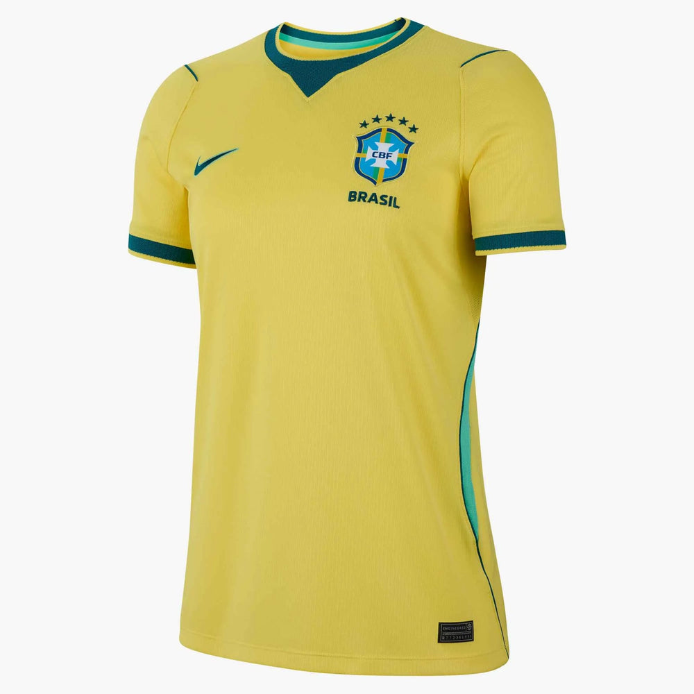 2026-27 Brazil Women's Stadium Home Soccer Jersey Canary/Light Menta/Geode Teal - Nike