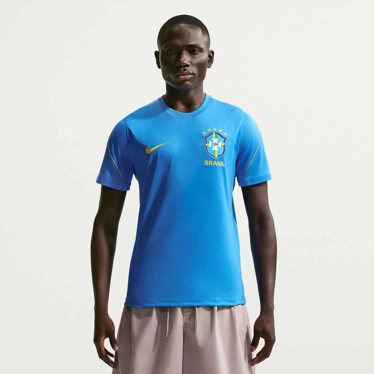 2026-27 Brazil Men's Strike Top LT Photo Blue/Light Menta/Midwest Gold - Nike
