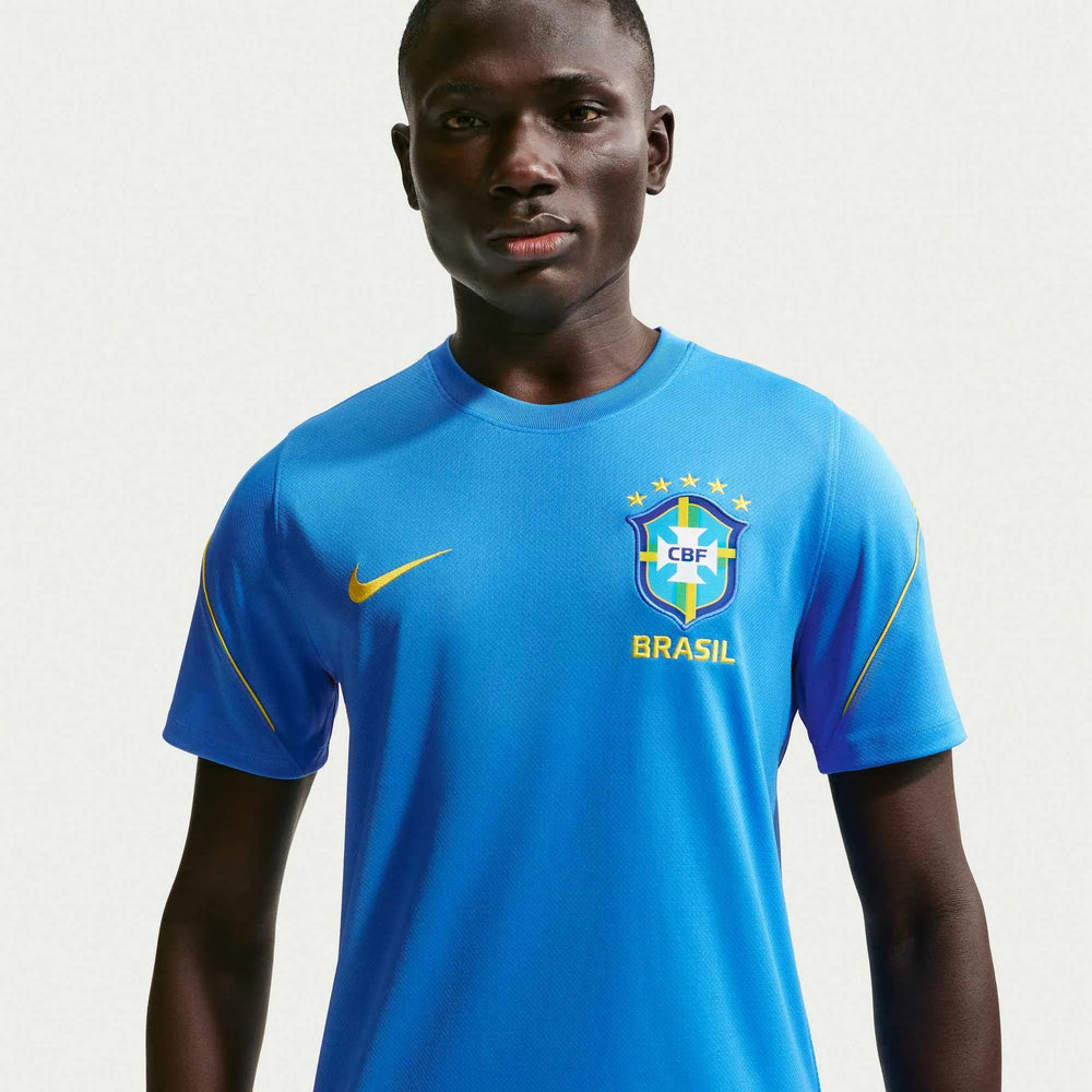 2026-27 Brazil Men's Strike Top LT Photo Blue/Light Menta/Midwest Gold - Nike