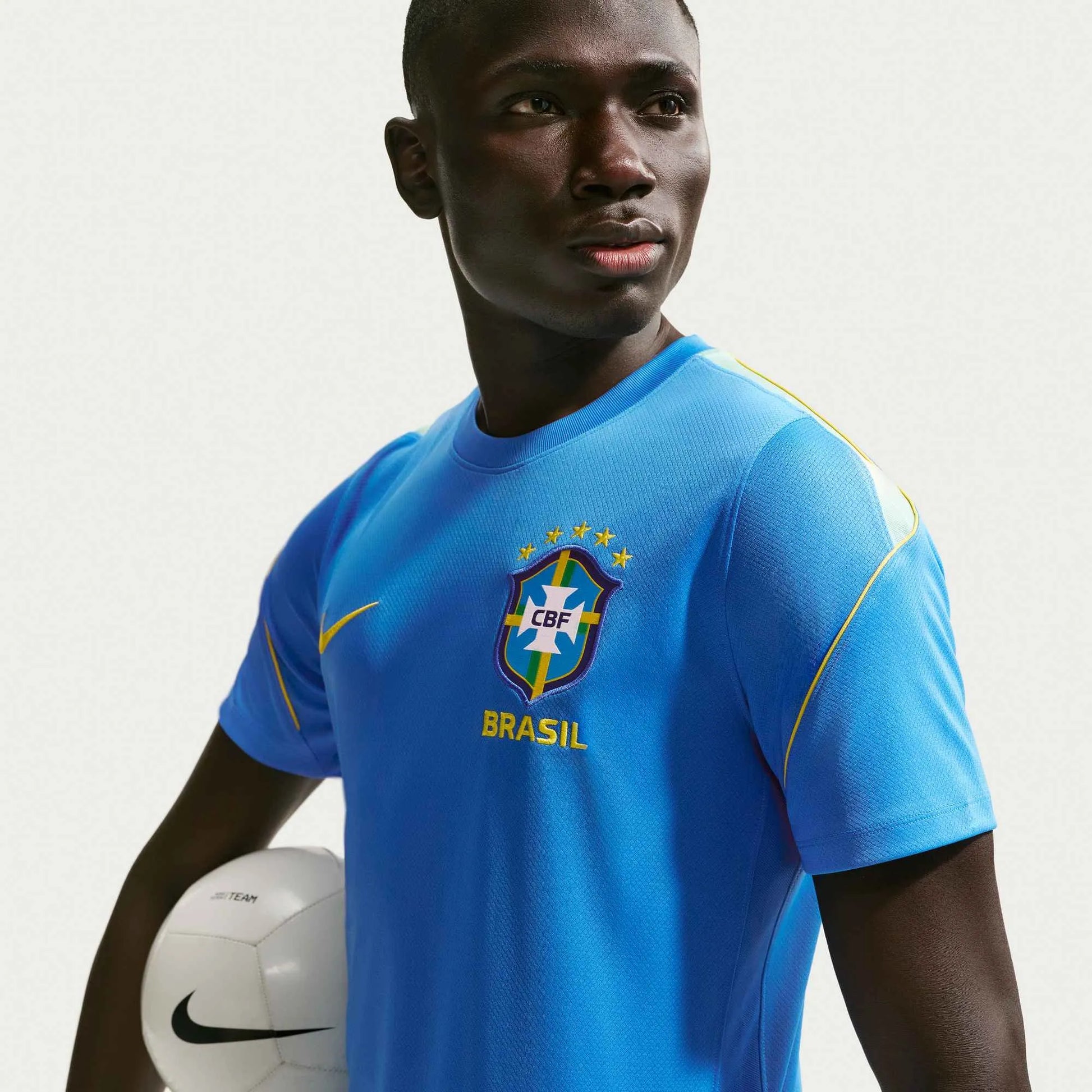 2026-27 Brazil Men's Strike Top LT Photo Blue/Light Menta/Midwest Gold - Nike