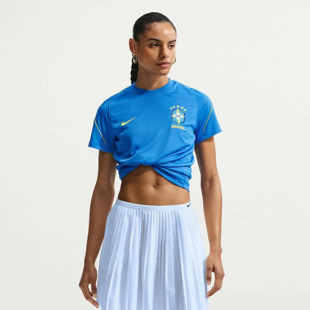2026-27 Brazil Women's Strike Top Lt Photo Blue/Light Menta/Midwest Gold - Nike