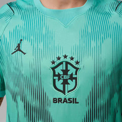 2026-27 Brazil Men's Stadium Goalkeeper Soccer Jersey Light Menta/Black - Nike