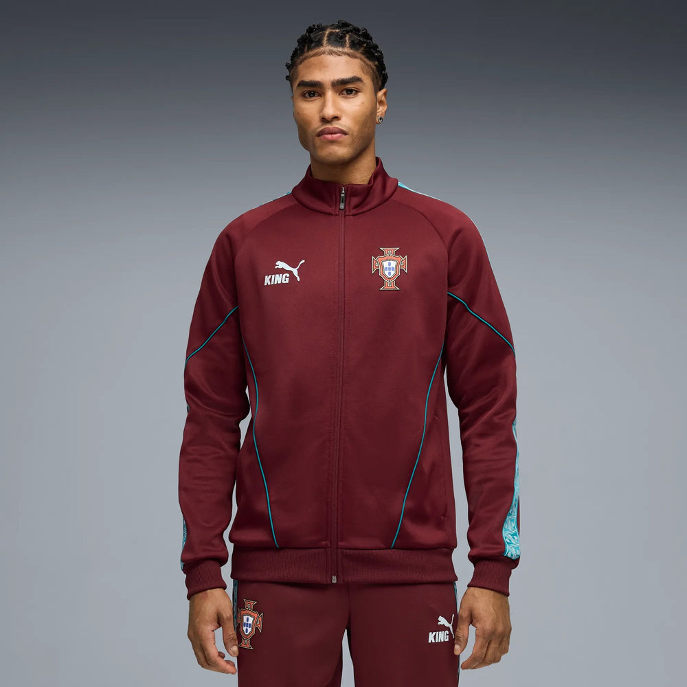 2026-27 Portugal Men's KING Anthem Jacket Ruby Shimmer-Sea Glass - Puma