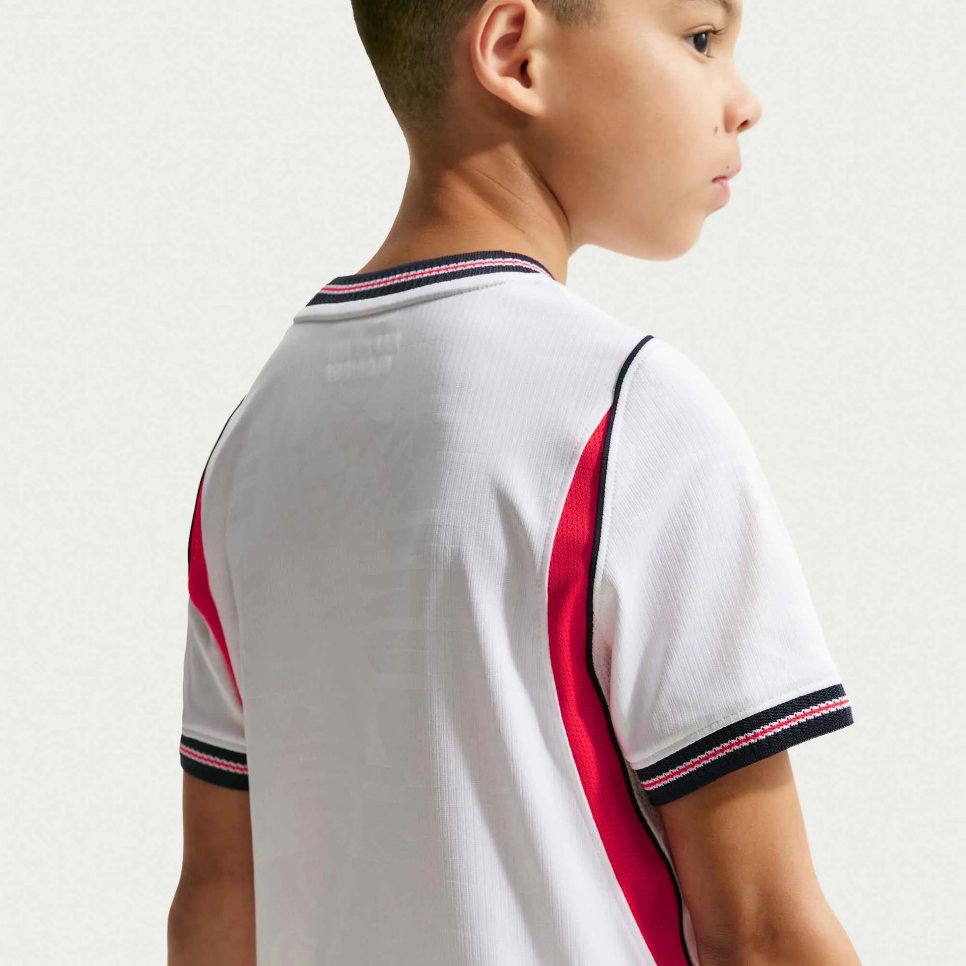 2026-27 England Youth Stadium Home Soccer Jersey White/Speed Red/Obsidian/Obsidian - Nike