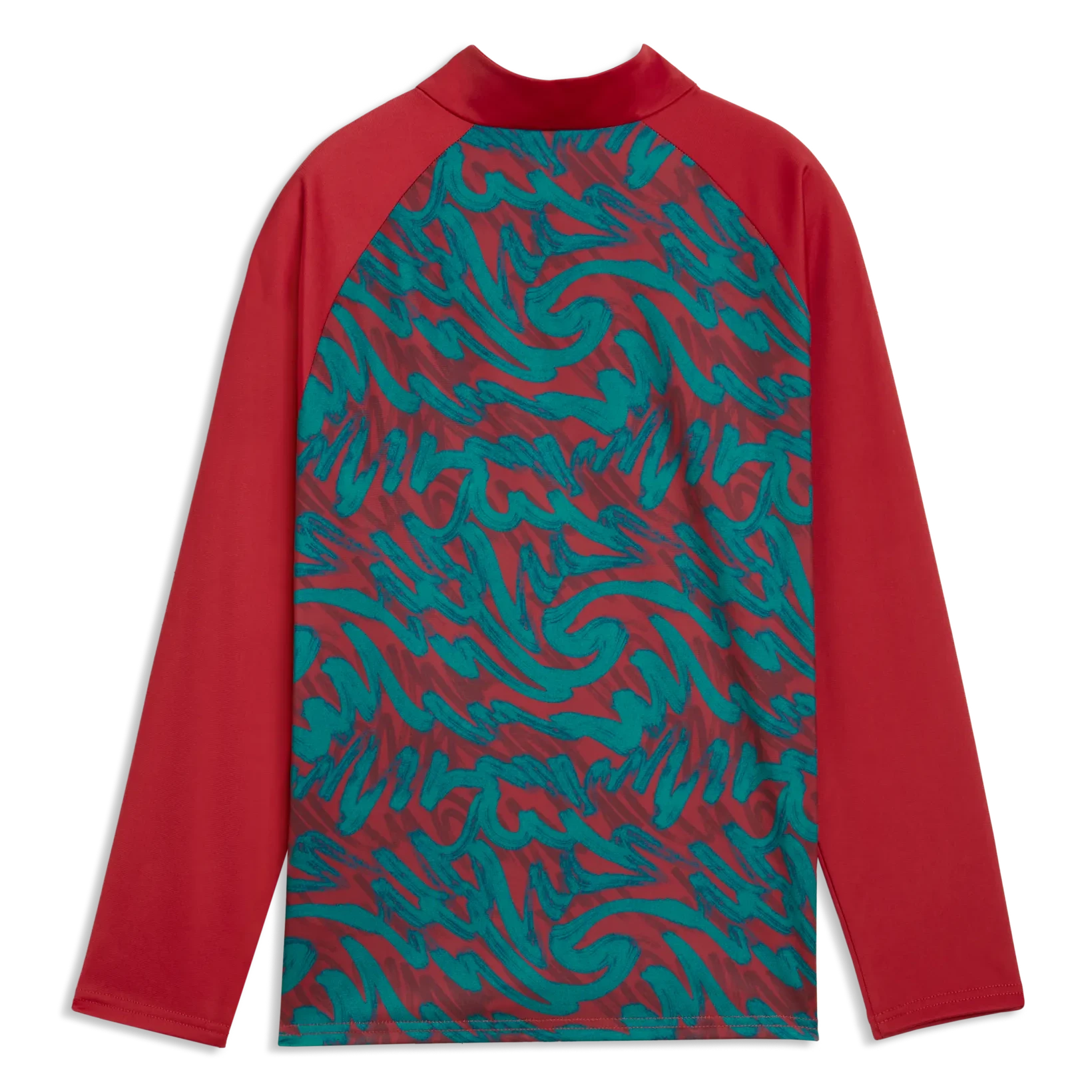 2026-27 Portugal Youth 1/4 Zip Pre-Match Top Club Red-Green Lagoon - Puma