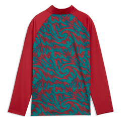 2026-27 Portugal Youth 1/4 Zip Pre-Match Top Club Red-Green Lagoon - Puma