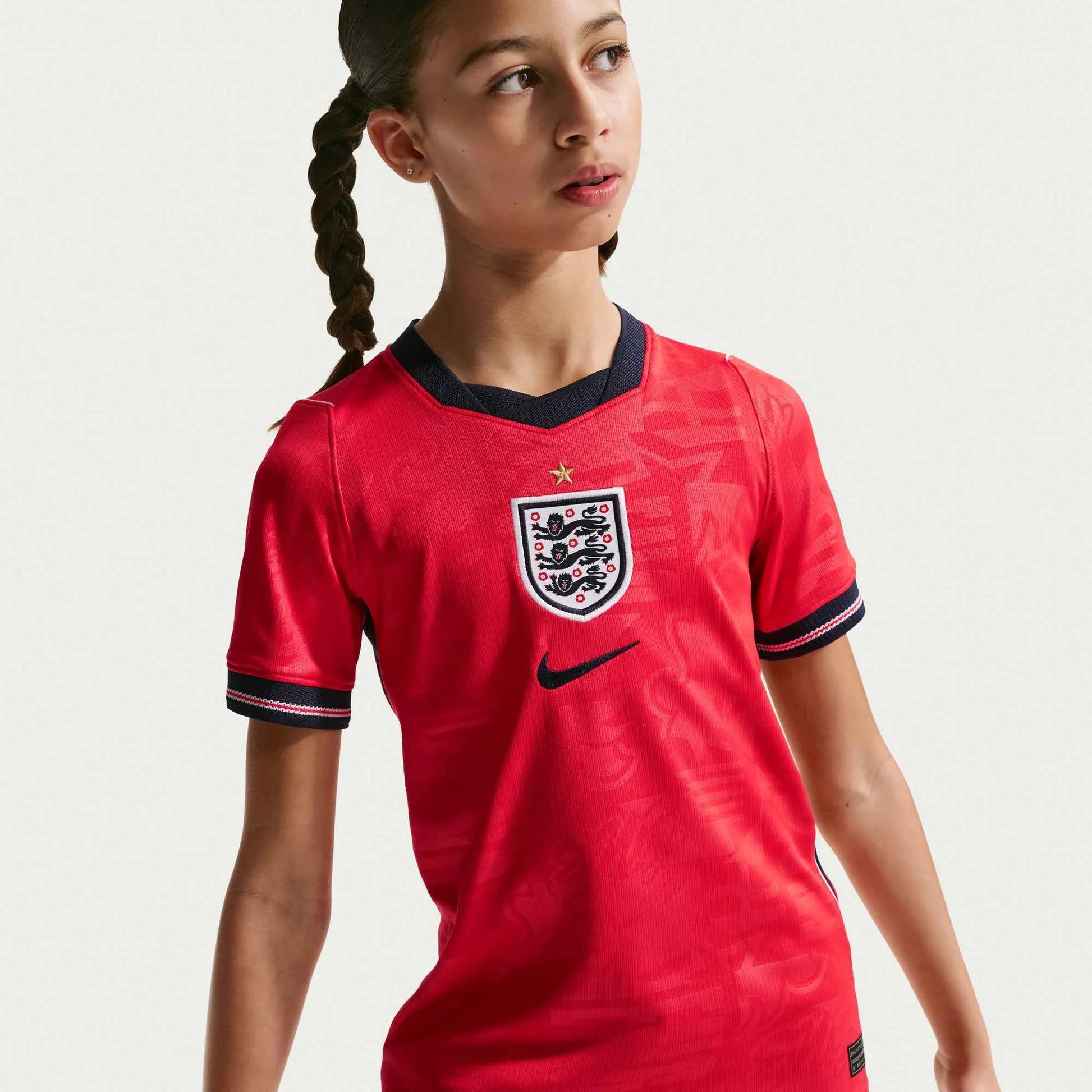 2026-27 England Youth Stadium Away Soccer Jersey Speed Red/Obsidian/White/Obsidian - Nike
