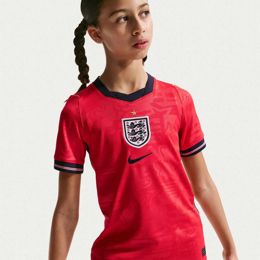 2026-27 England Youth Stadium Away Soccer Jersey Speed Red/Obsidian/White/Obsidian - Nike