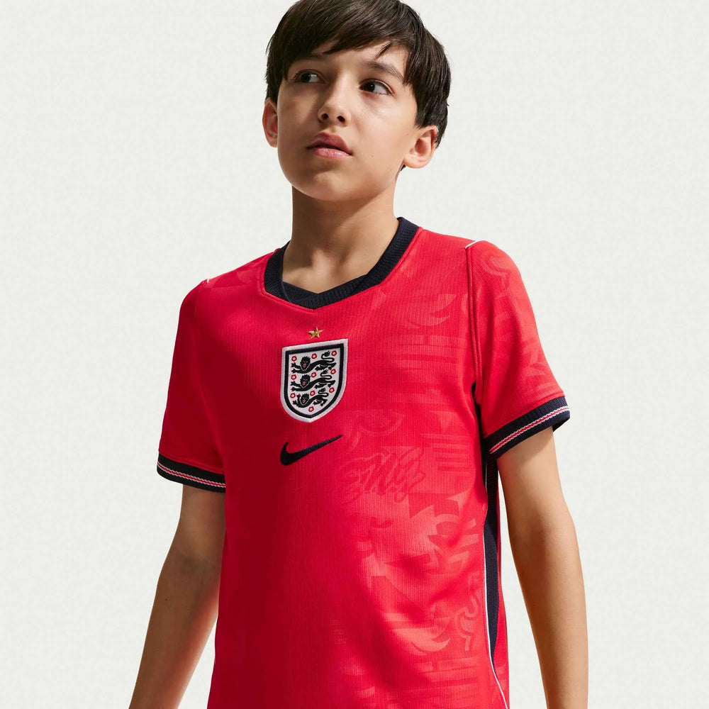 2026-27 England Youth Stadium Away Soccer Jersey Speed Red/Obsidian/White/Obsidian - Nike