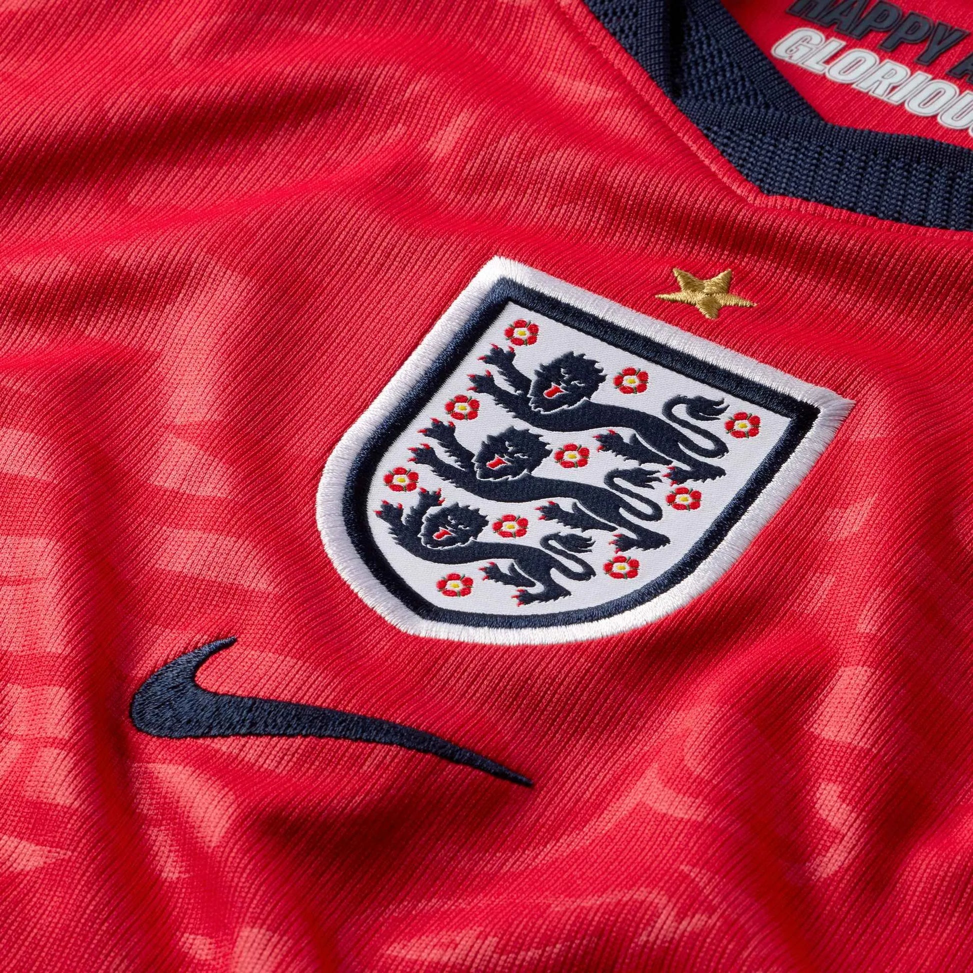 2026-27 England Youth Stadium Away Soccer Jersey Speed Red/Obsidian/White/Obsidian - Nike