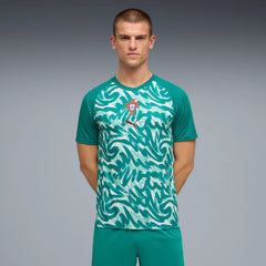 2026-27 Portugal Men's Pre-Match Soccer Jersey Green Lagoon-Ruby Shimmer - Puma