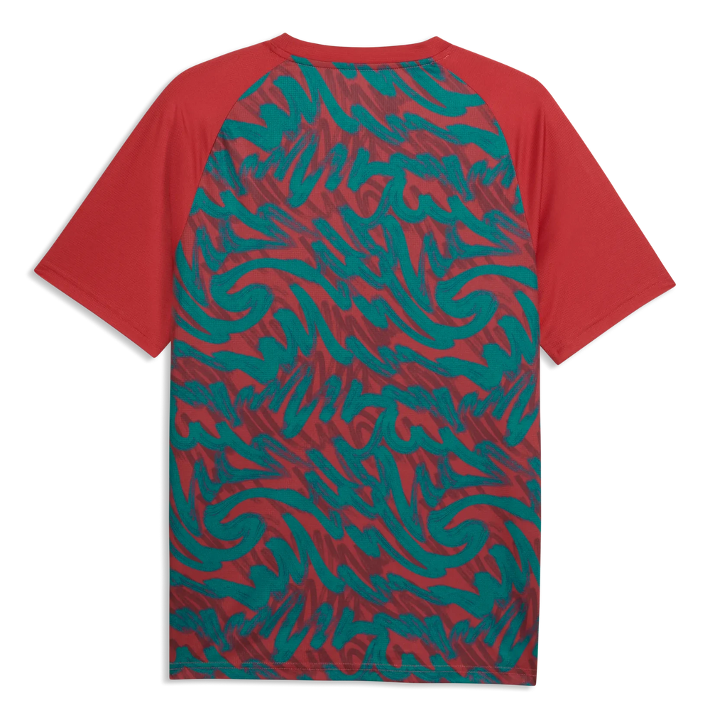 2026-27 Portugal Men's Pre-Match Soccer Jersey Club Red-Green Lagoon - Puma
