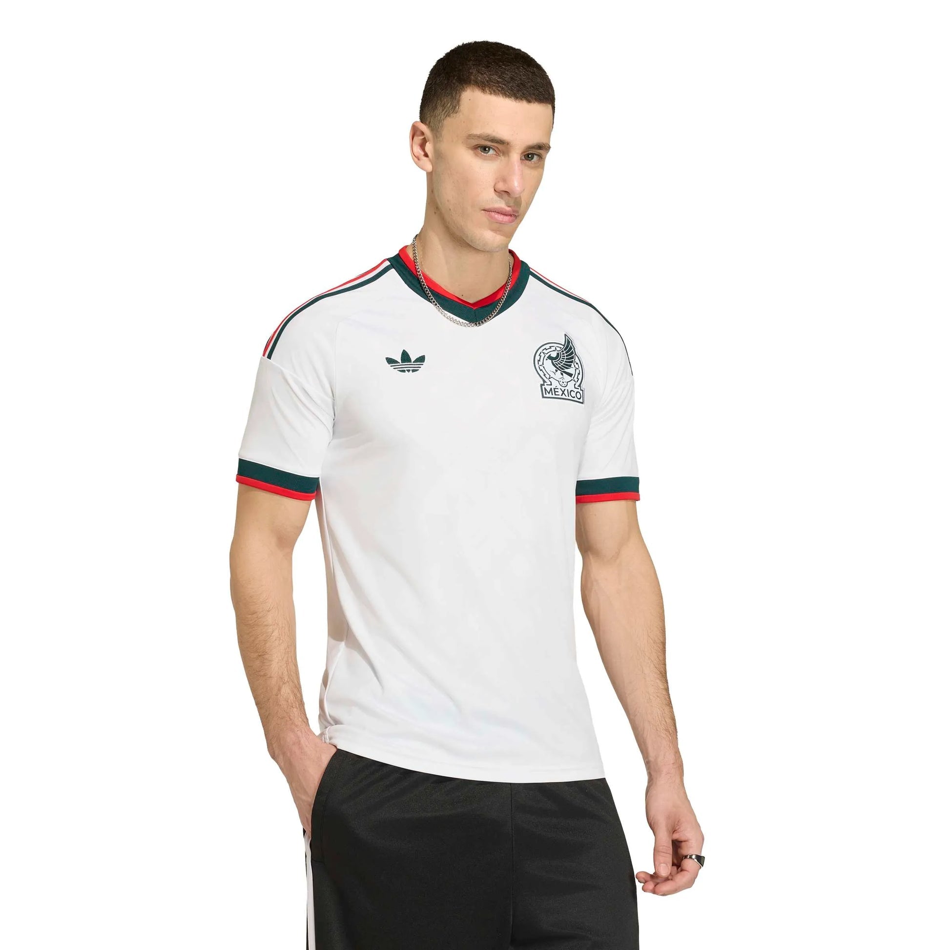 2026 Mexico Men's Stadium Away Soccer Jersey White - Adidas
