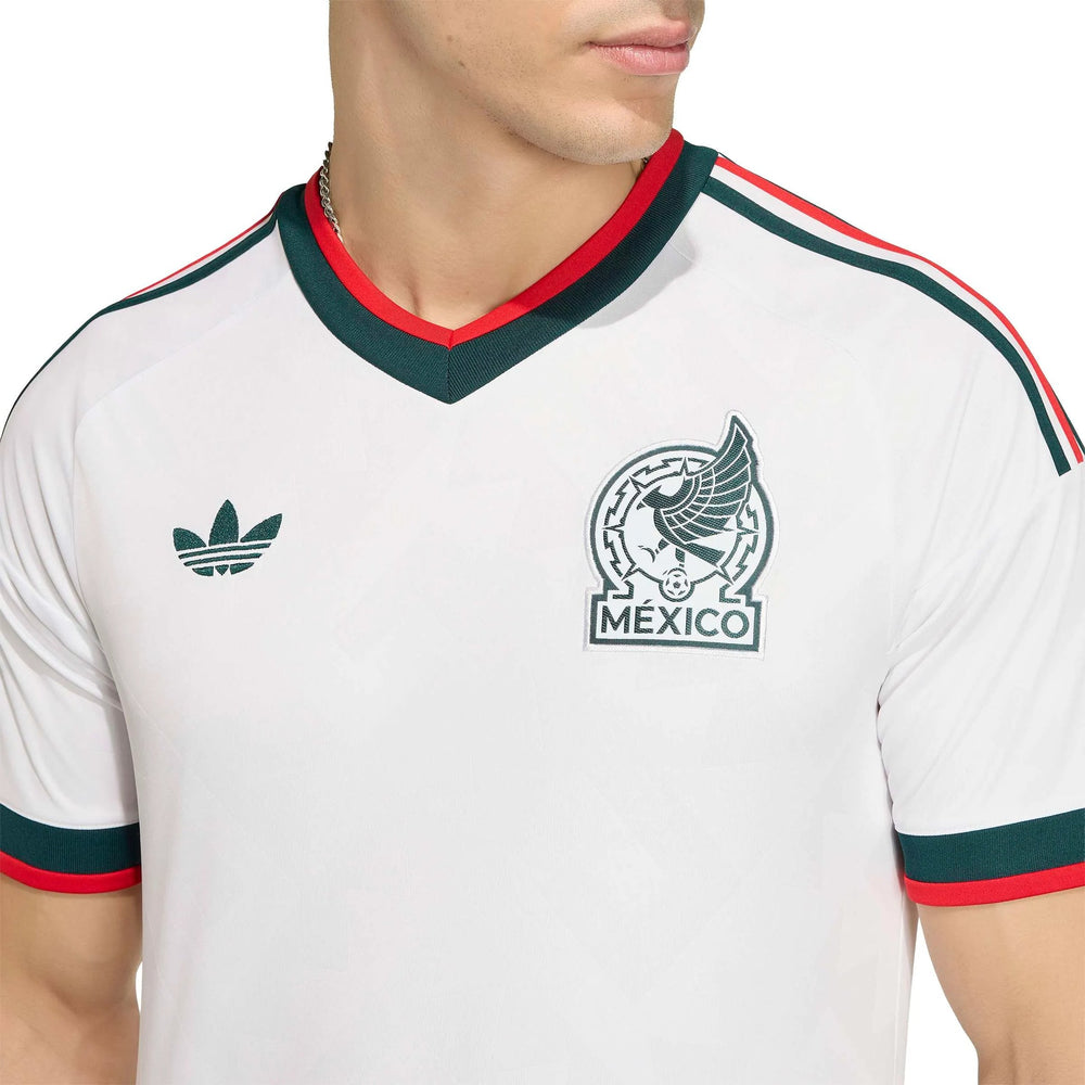 2026 Mexico Men's Stadium Away Soccer Jersey White - Adidas