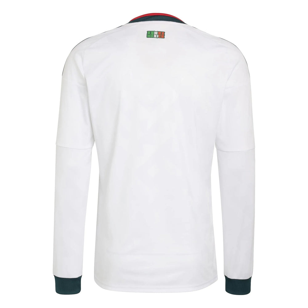 2026 Mexico Men's Stadium Away Long-Sleeve Soccer Jersey White - Adidas