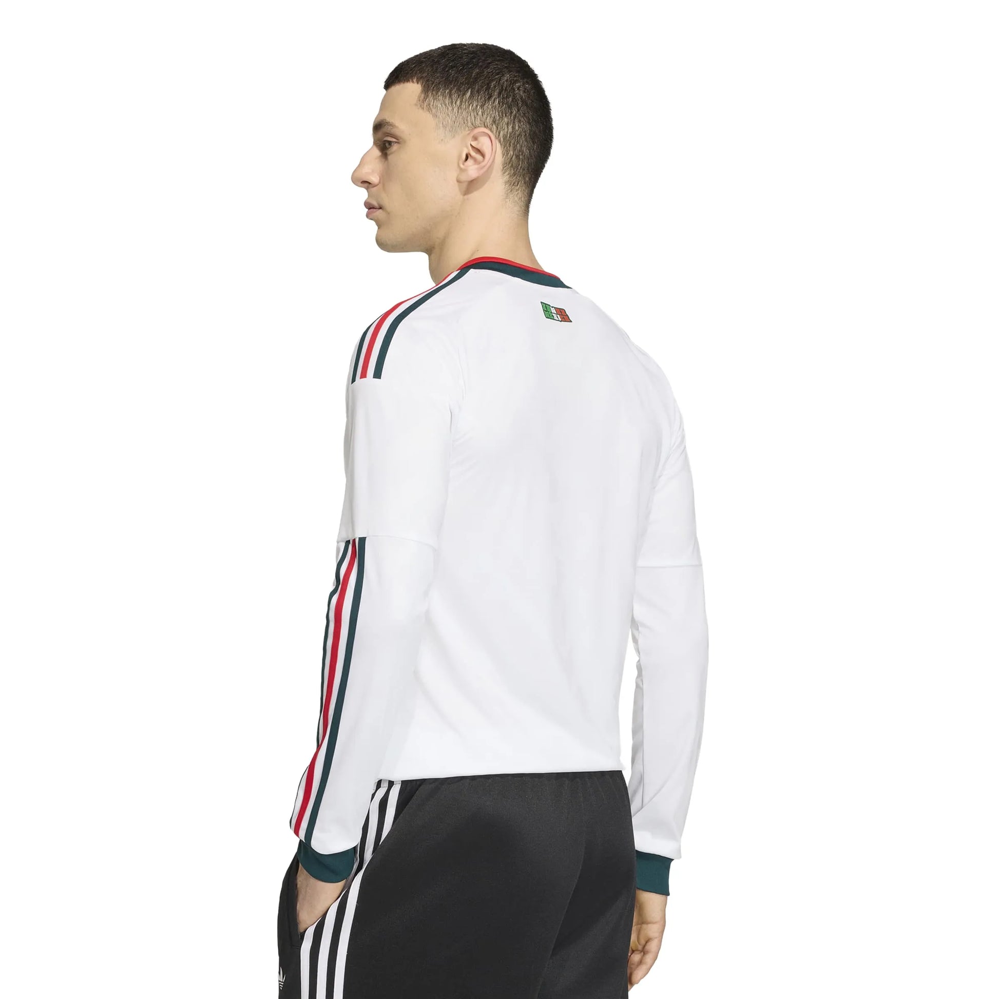 2026 Mexico Men's Stadium Away Long-Sleeve Soccer Jersey White - Adidas