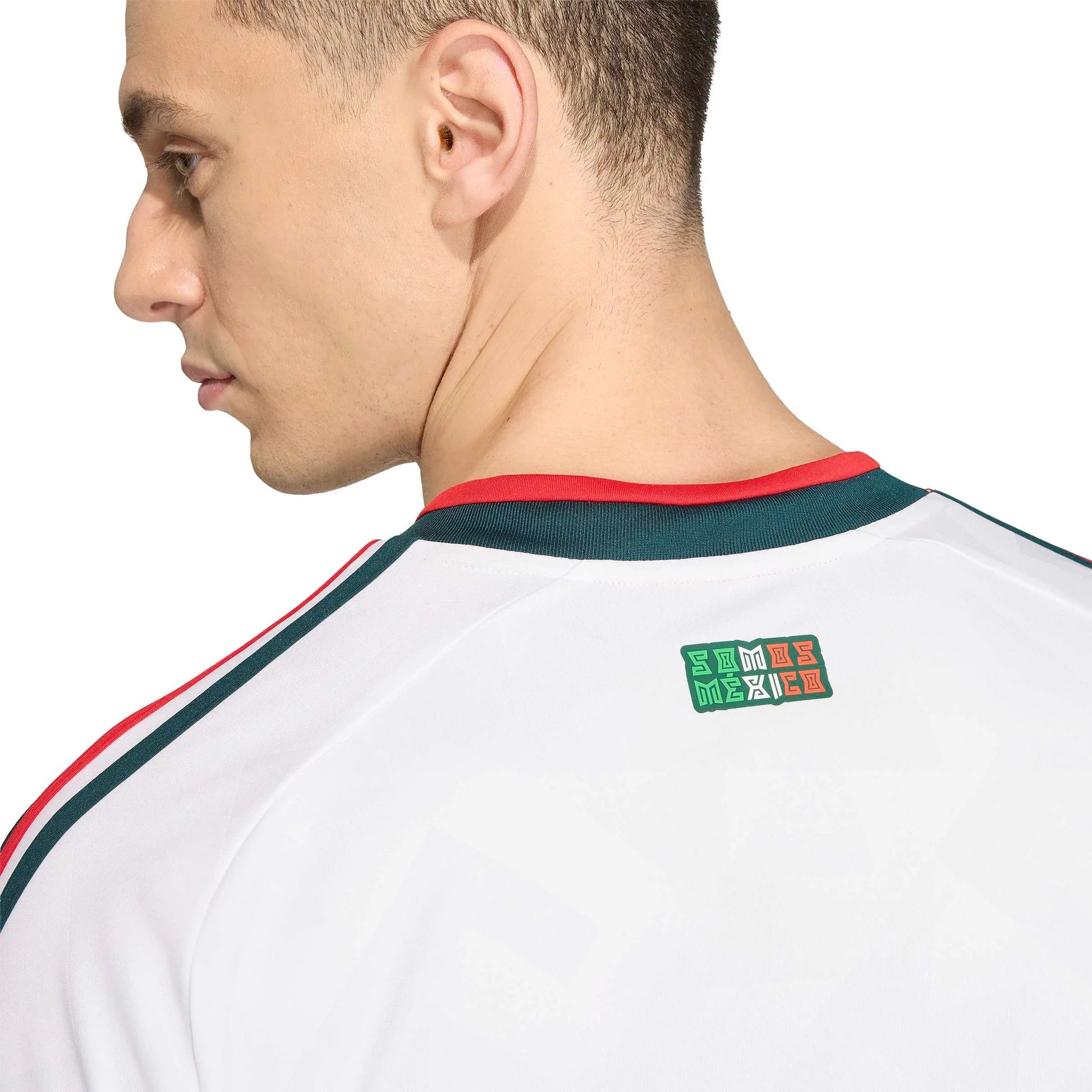 2026 Mexico Men's Stadium Away Long-Sleeve Soccer Jersey White - Adidas