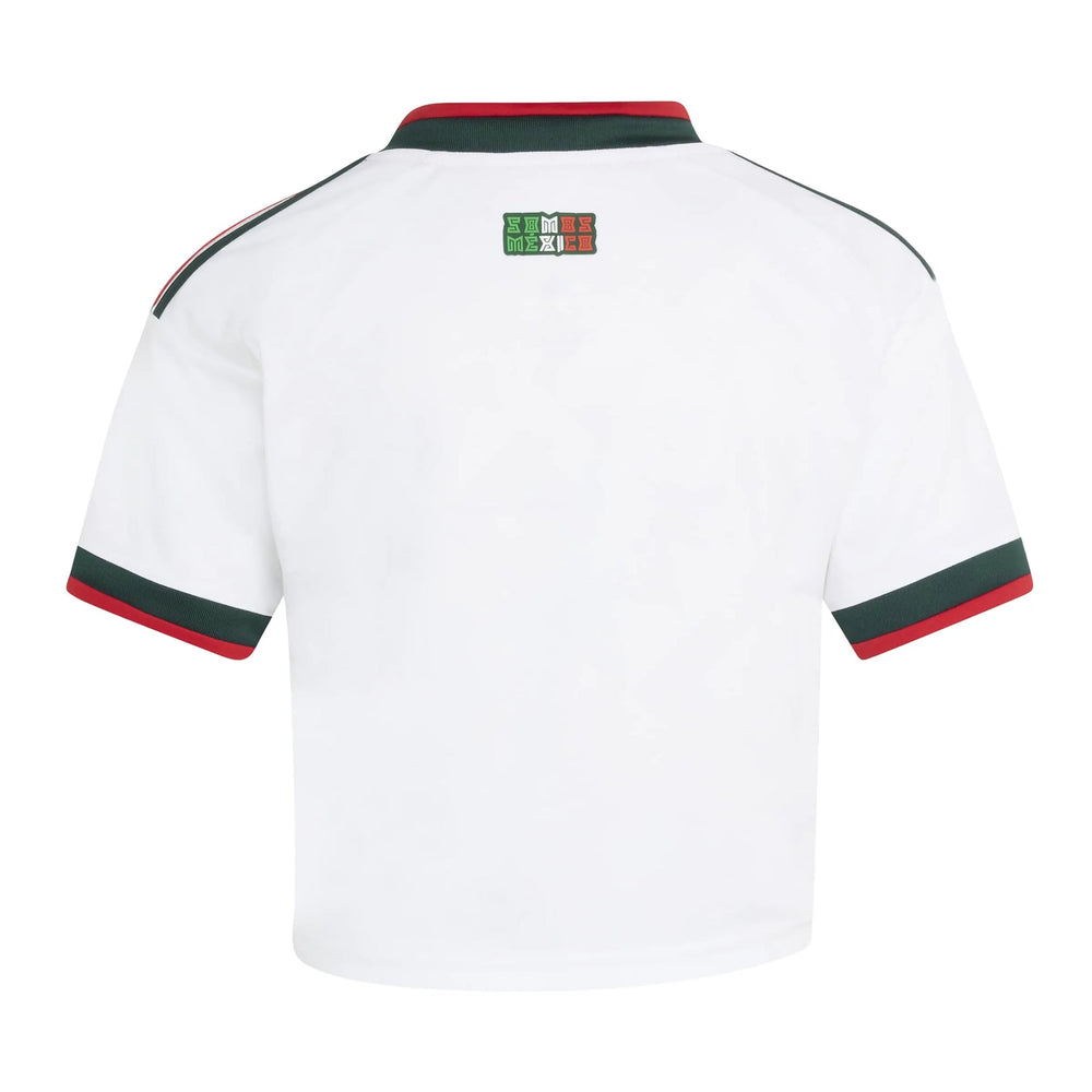 2026 Mexico Women's Stadium Away Cropped Soccer Jersey White - Adidas