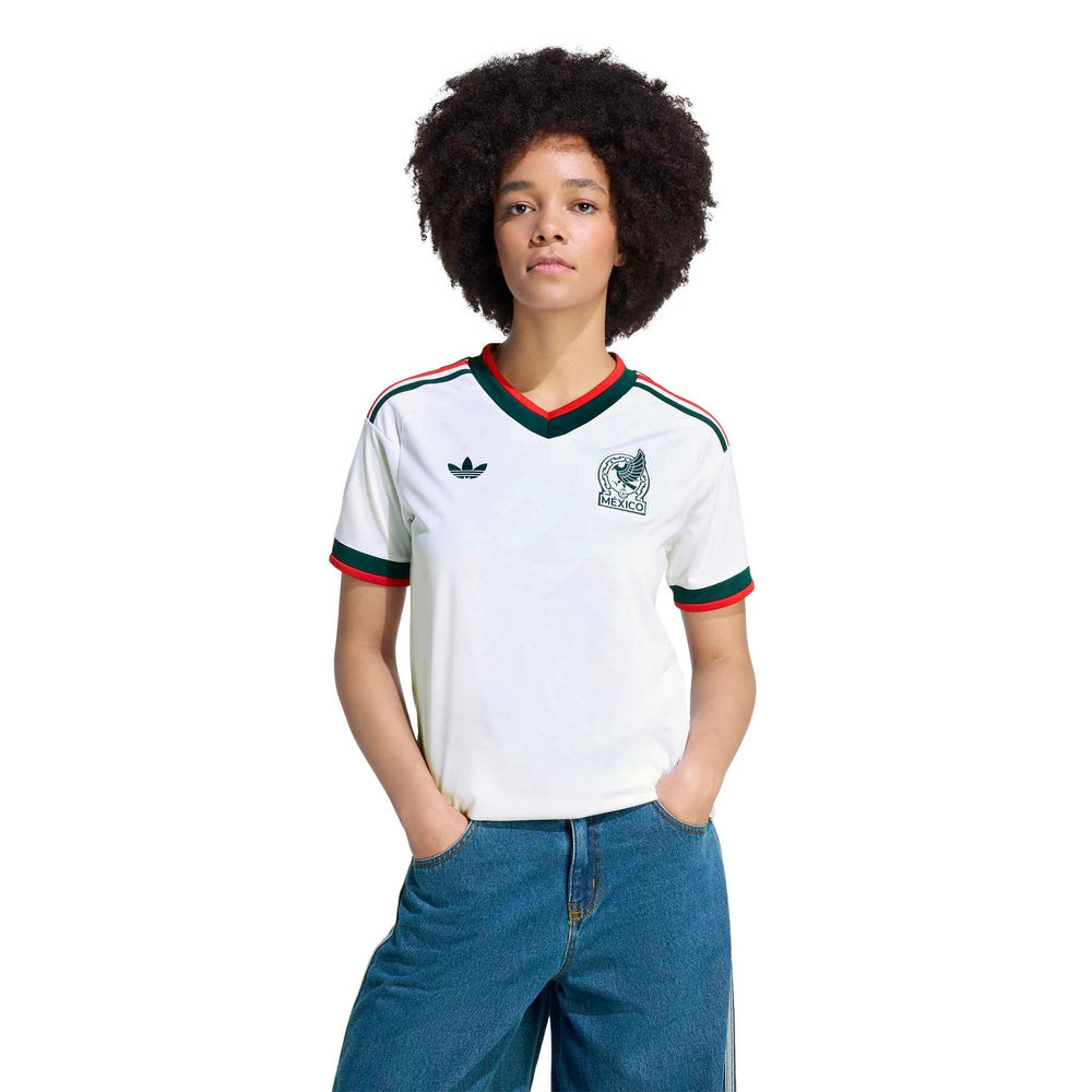 2026 Mexico Women's Stadium Away Soccer Jersey White - Adidas