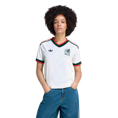 2026 Mexico Women's Stadium Away Soccer Jersey White - Adidas