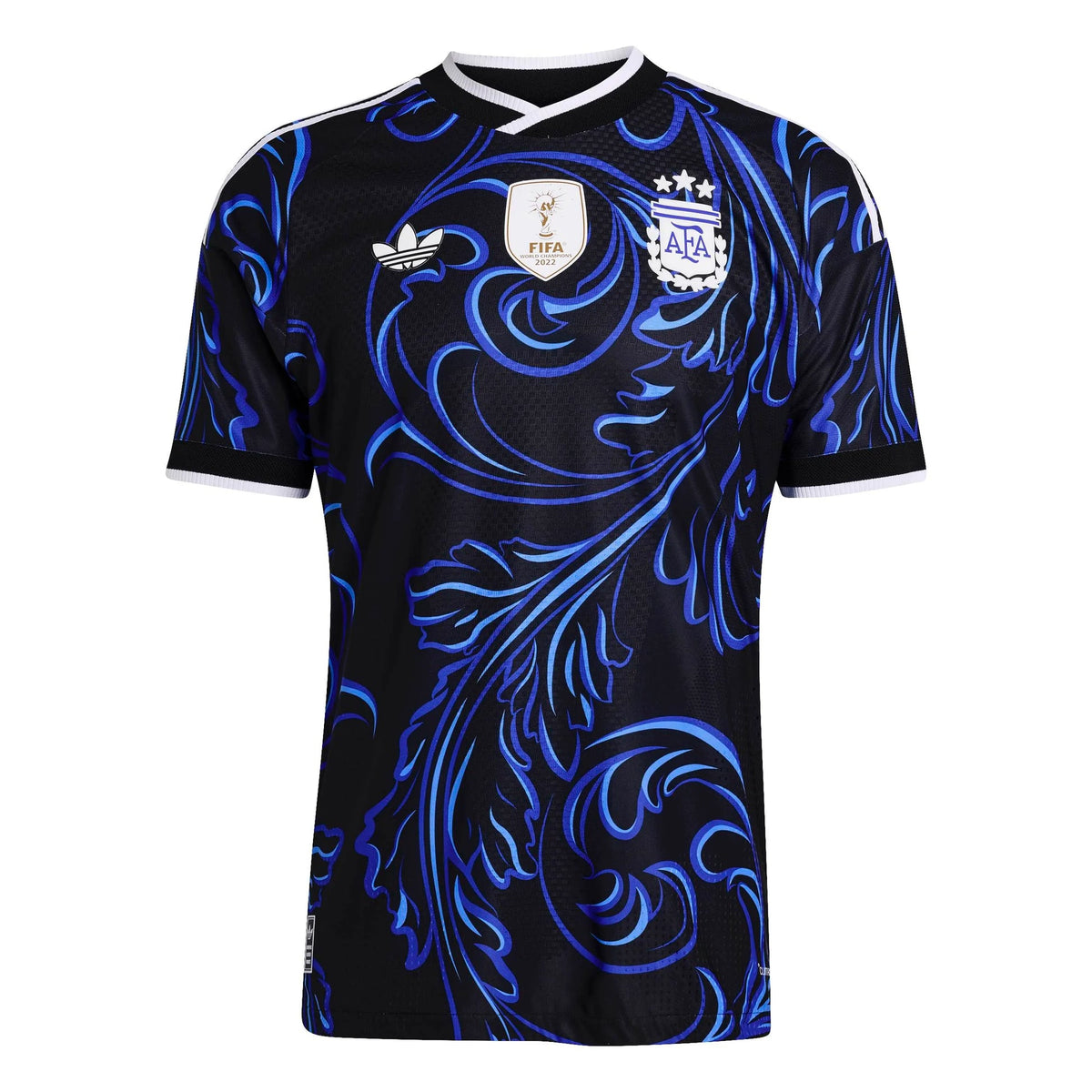 2026 Argentina Men's Authentic Away Soccer Jersey Black / Lucid Blue / Blue Burst - Adidas