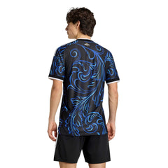 2026 Argentina Men's Authentic Away Soccer Jersey Black / Lucid Blue / Blue Burst - Adidas
